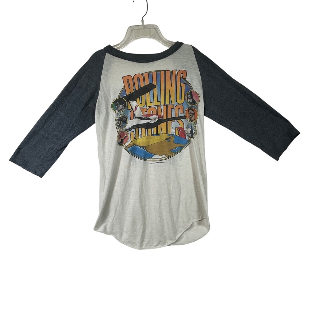 Rolling Stones 1981 Tour‎ Raglan Baseball Tee The Knits Graphic Shirt Size M